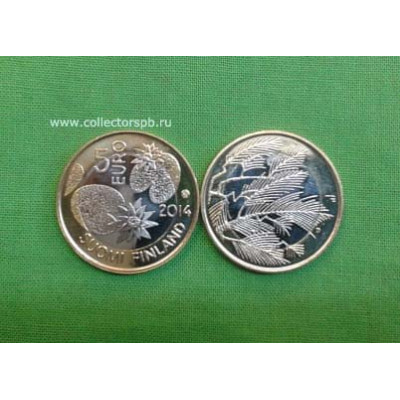 Монета 5 евро 2014 г. Финляндия. "Северный лес".
